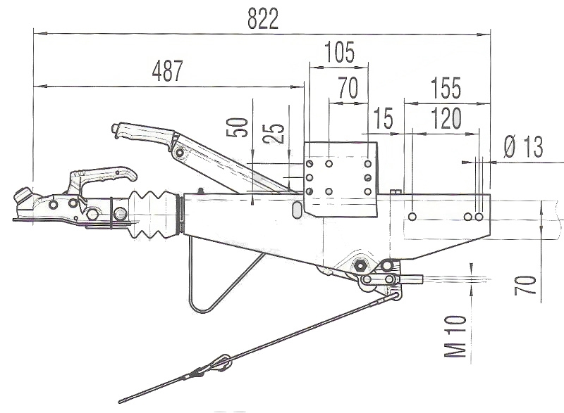Nájazdová brzda AL-KO 161S VKT 70